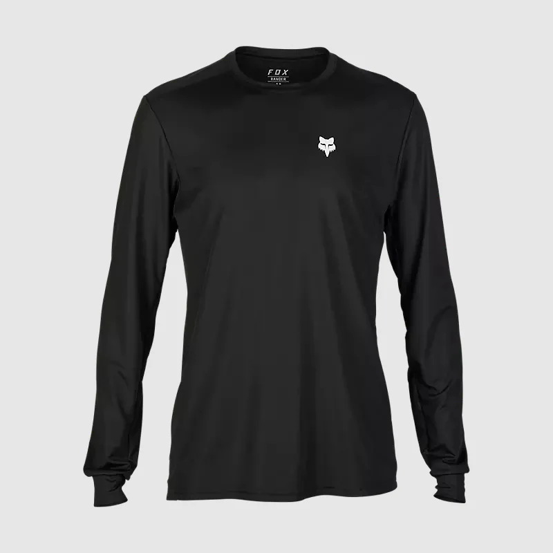 Polera Bicicleta Ranger Wayfaring Manga Larga Negro Fox