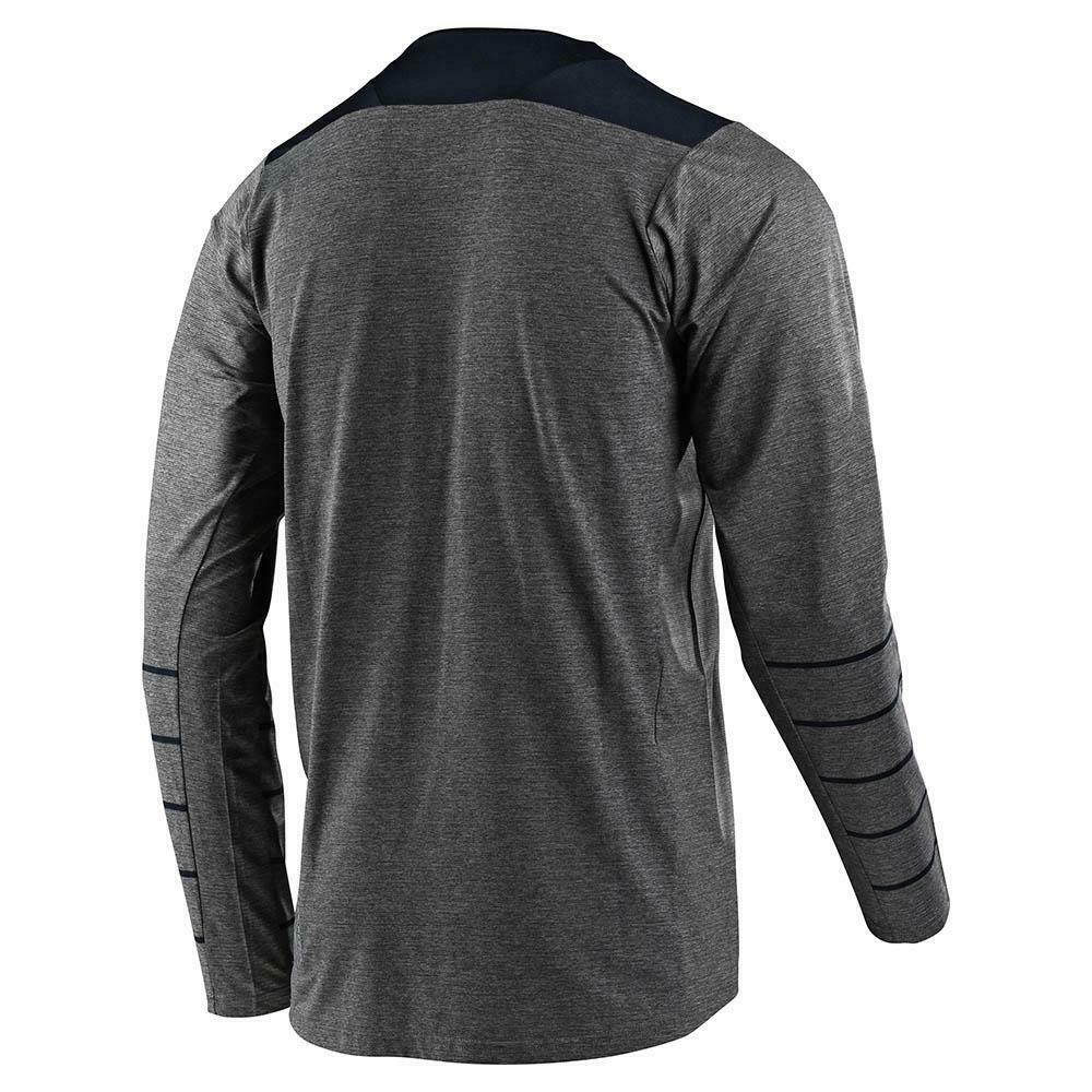 Polera Bicicleta Skyline Pinstripe Heather Gray/Navy Troy Lee Designs - Image 2