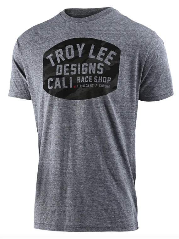 Polera Blockworks Camo Vintage Gray Snow Troy Lee