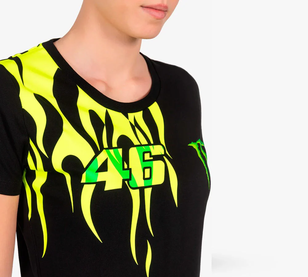 Polera / camiseta de mujer Flames Monster Energy | VR46 - Image 3