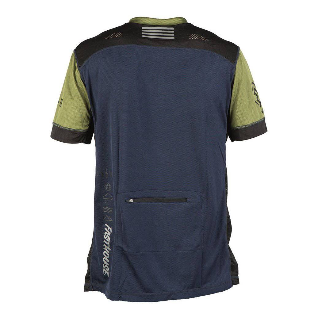 Polera De Bicicleta Crossline Stripes Ss Navy L FastHouse - Image 2