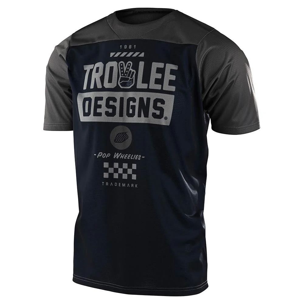 Polera de Bicicleta Skyline Ss Camber Azul Marino Troy Lee Designs