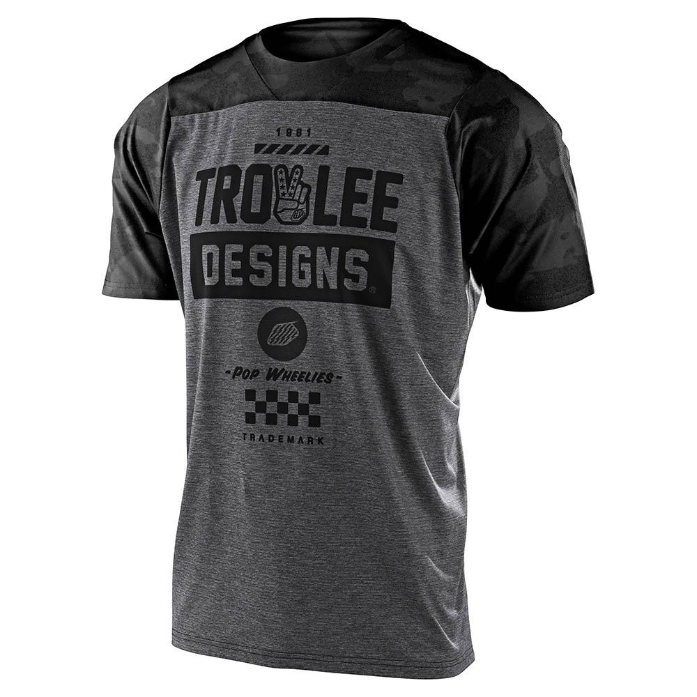 Polera de Bicicleta Skyline Ss Camber Gris / Negro Troy Lee Designs
