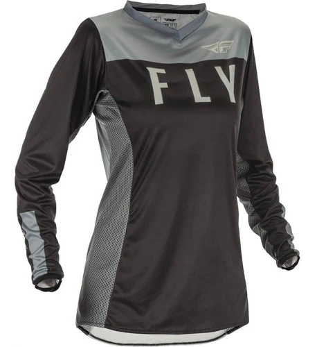 Polera de Mujer Lite Negro/Gris Fly Racing
