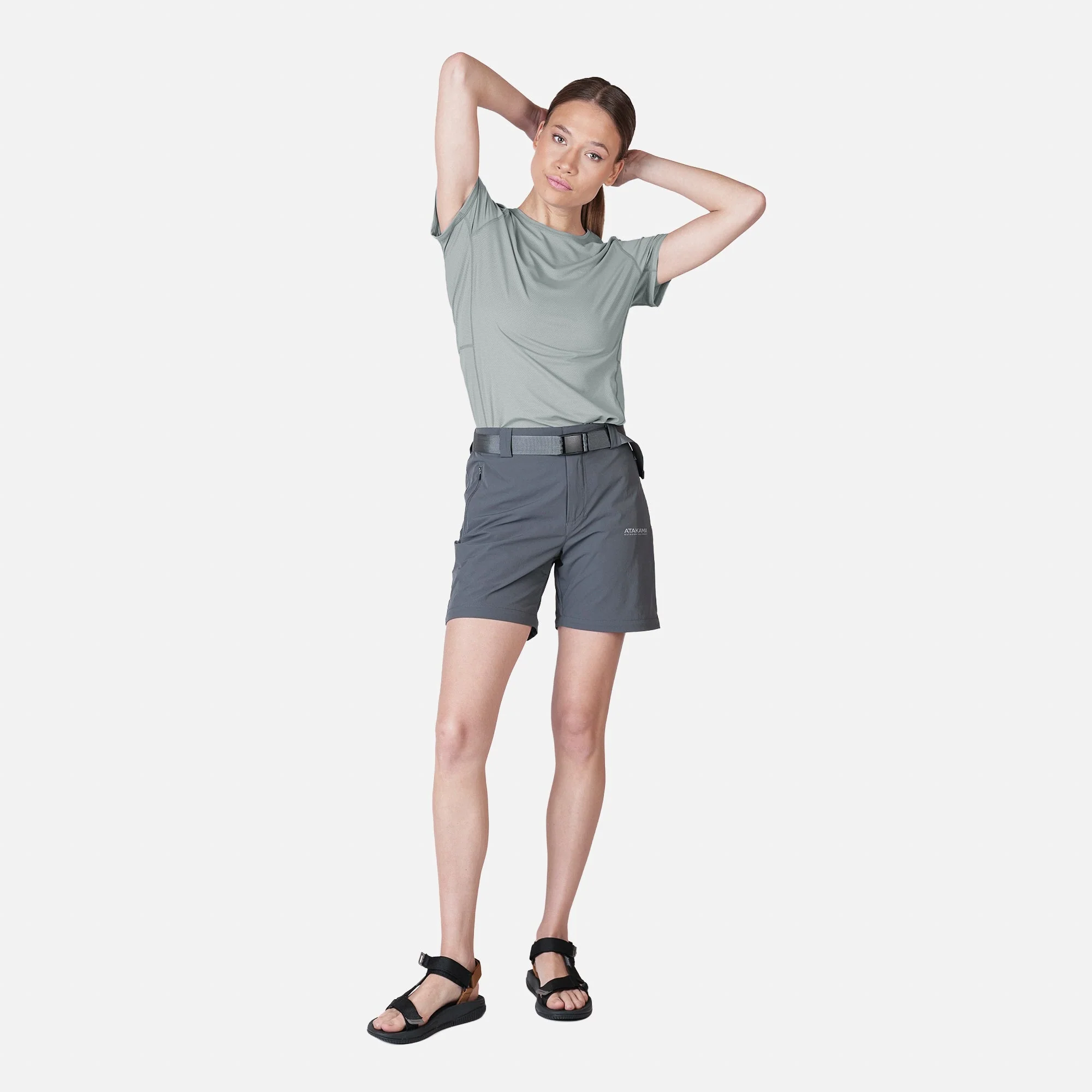 Polera deportiva Mujer Dinámica Dry Core Gris - Image 6