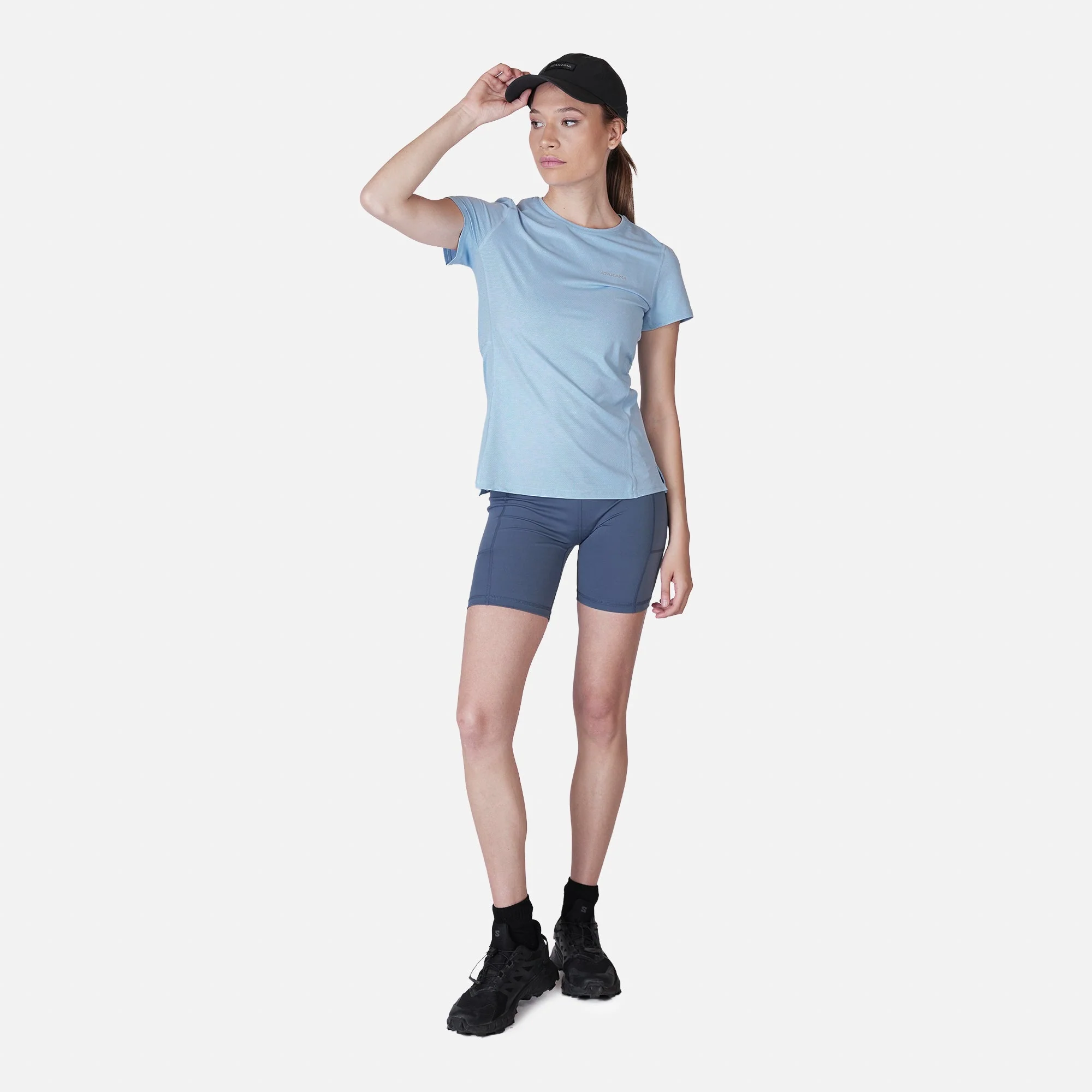 Polera deportiva Mujer Dinámica Dry Core Celeste - Image 4