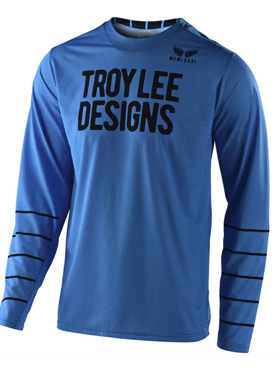 Polera Gp Air Pinstripe Ocean / Black Troy Lee Designs