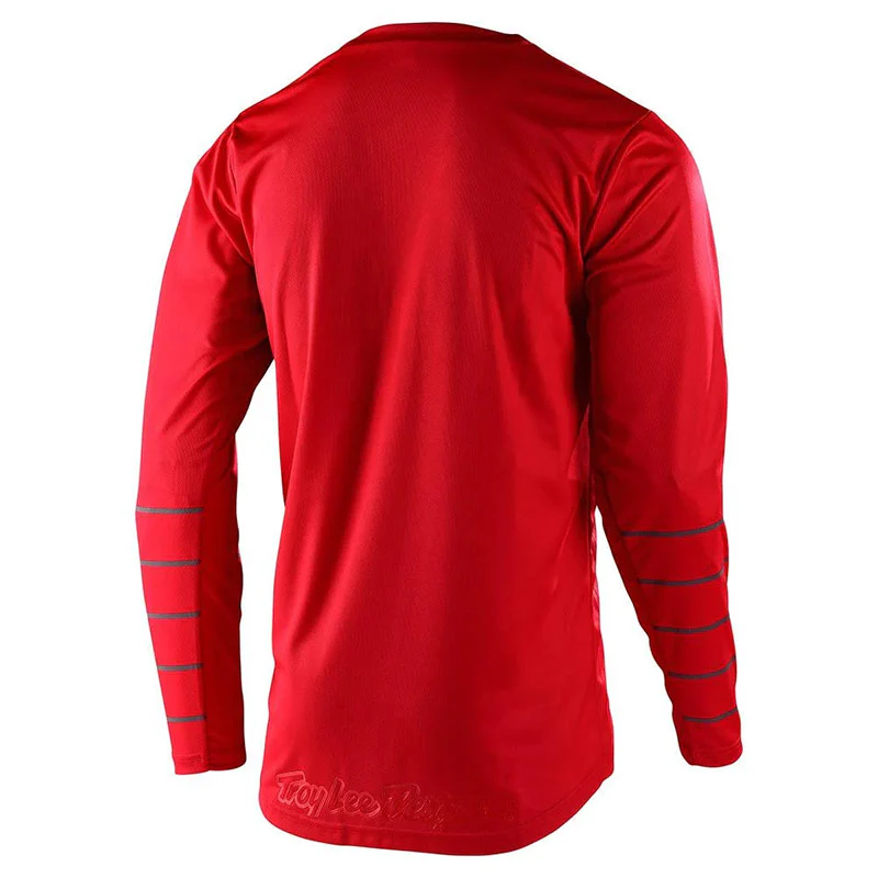 Polera GP Pinstripe Rojo/Gris Troy Lee Designs - Image 2