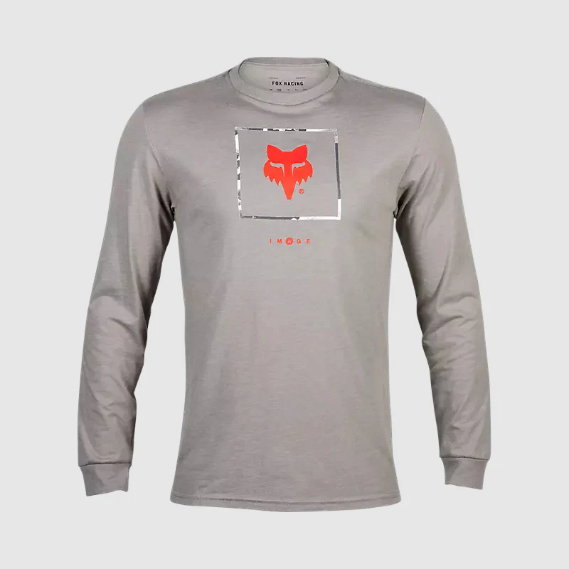 Polera Lifestyle Atlas Premium Manga Larga Gris Fox (Open Box) - Image 2