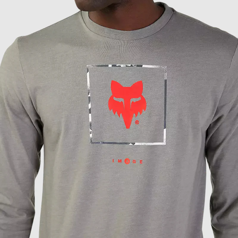 Polera Lifestyle Atlas Premium Manga Larga Gris Fox (Open Box) - Image 3