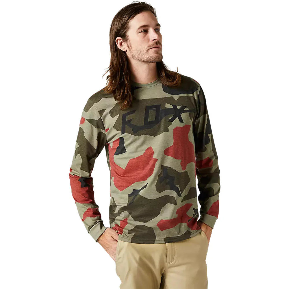Polera Lifestyle BKNR Manga Larga Camo Verde Fox