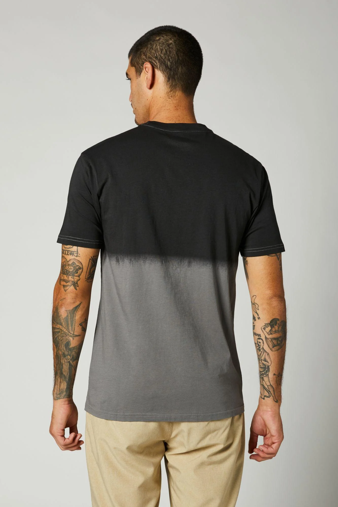 Polera Lifestyle Dipped Premium Negro Vintage Fox Racing - Image 2