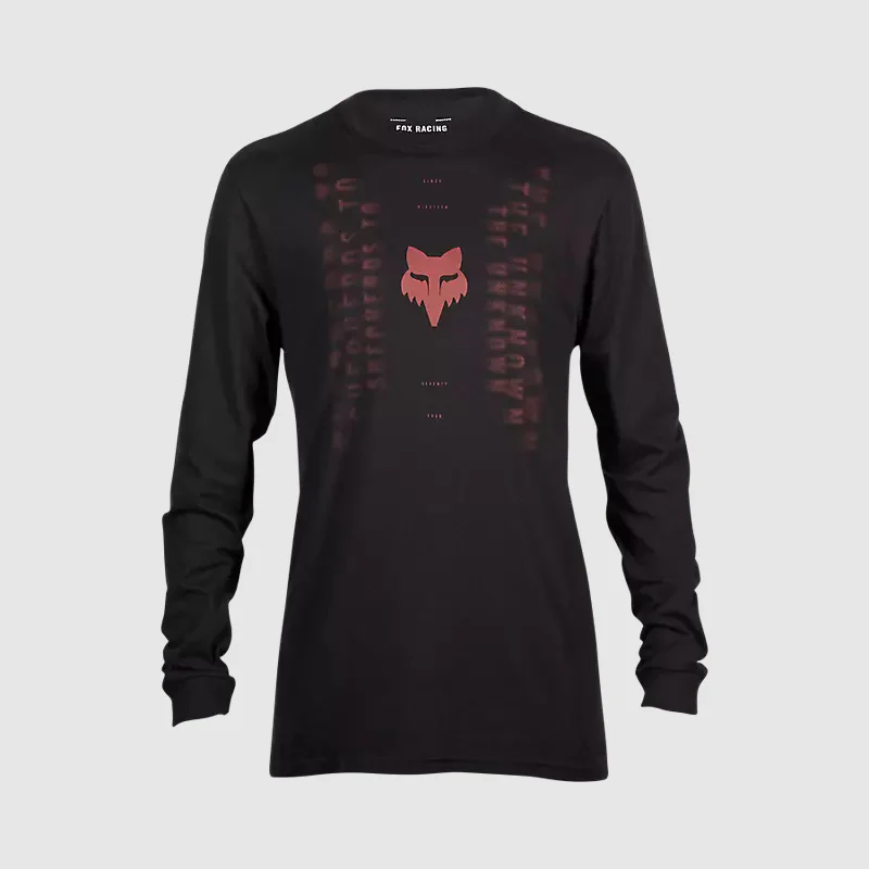 Polera Lifestyle Faded Out Premium Manga Larga Negro Fox - Image 2