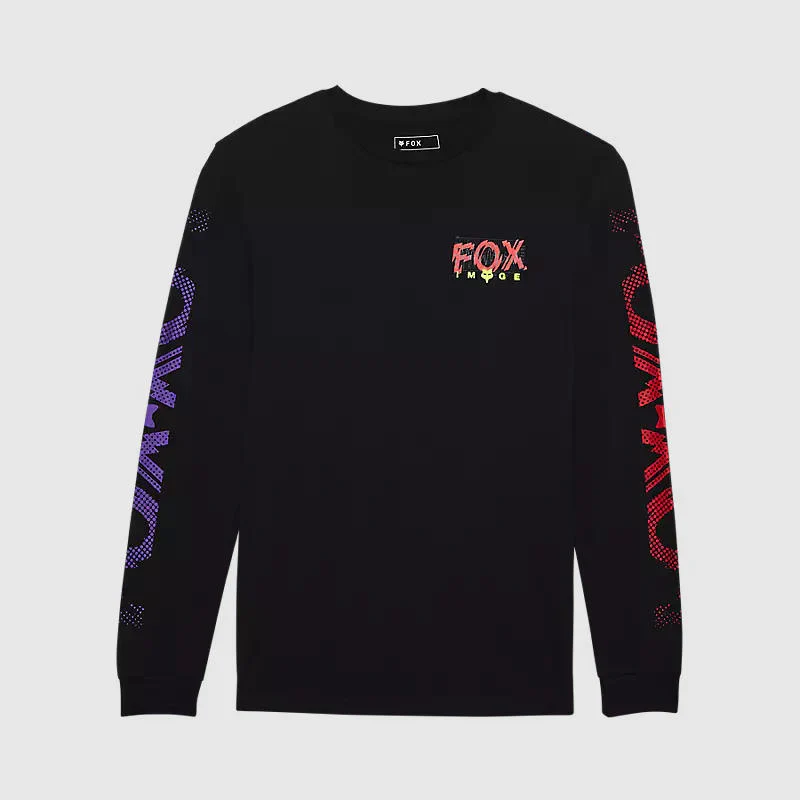 Polera Lifestyle Fox Energy Premium Manga Larga Negro
