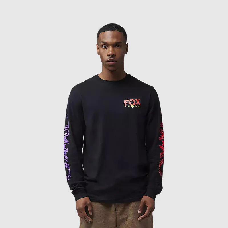 Polera Lifestyle Fox Energy Premium Manga Larga Negro - Image 3