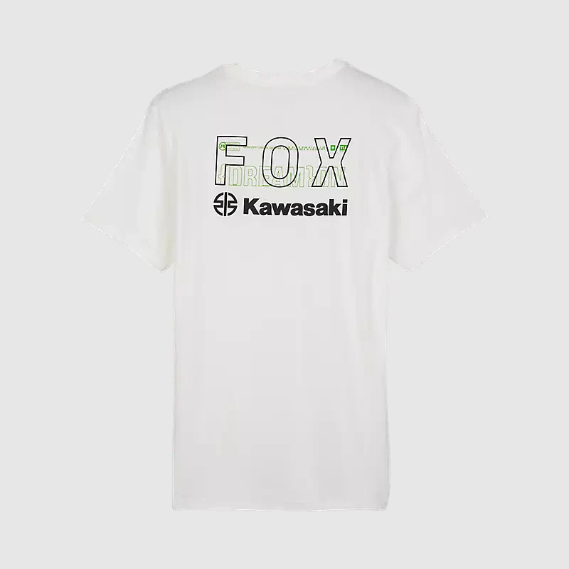 Polera Lifestyle Fox x Kawasaki II Blanco Fox - Image 2