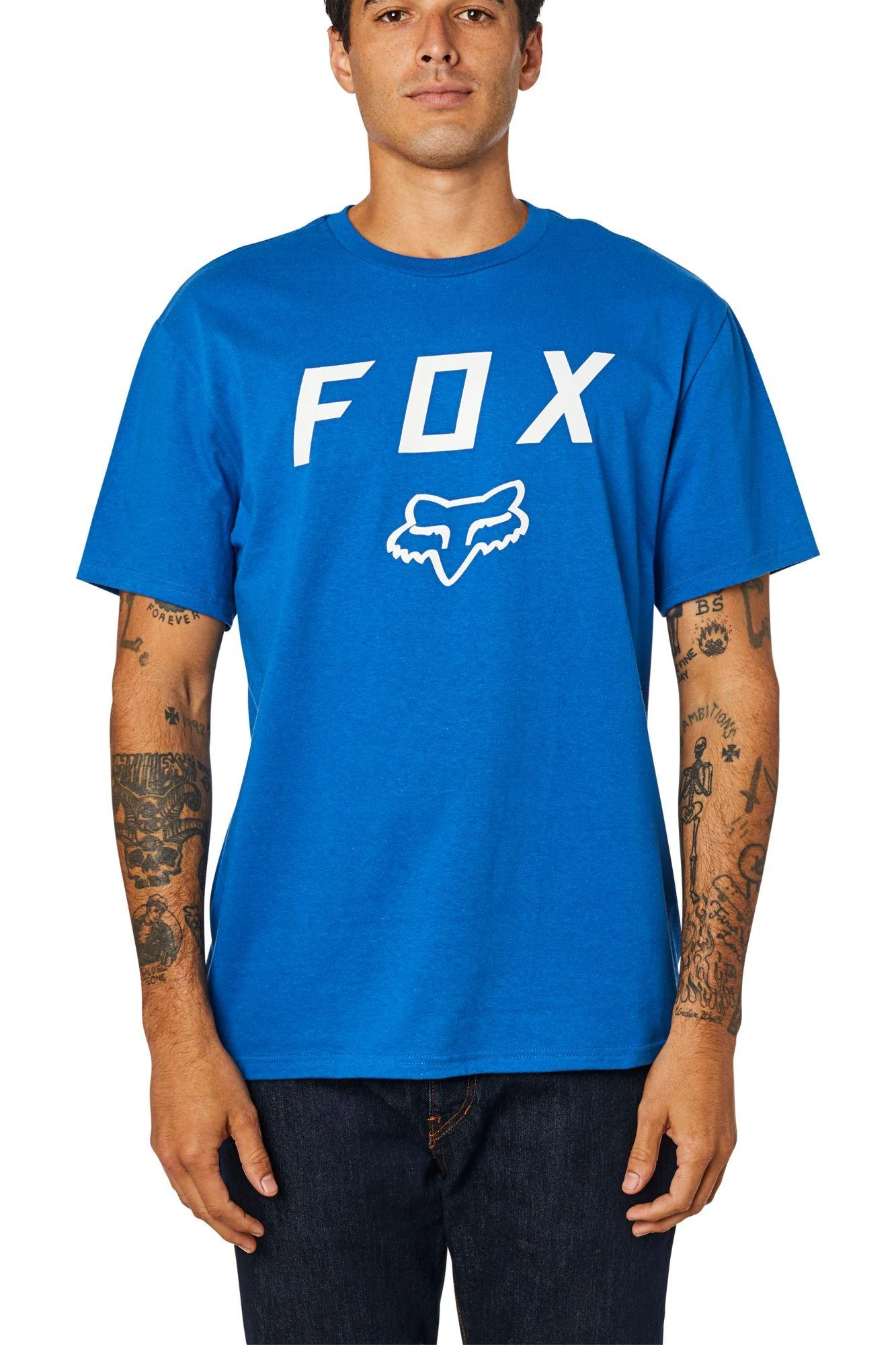 Polera Lifestyle Legacy Moth Roy Azul Fox Racing - Image 2