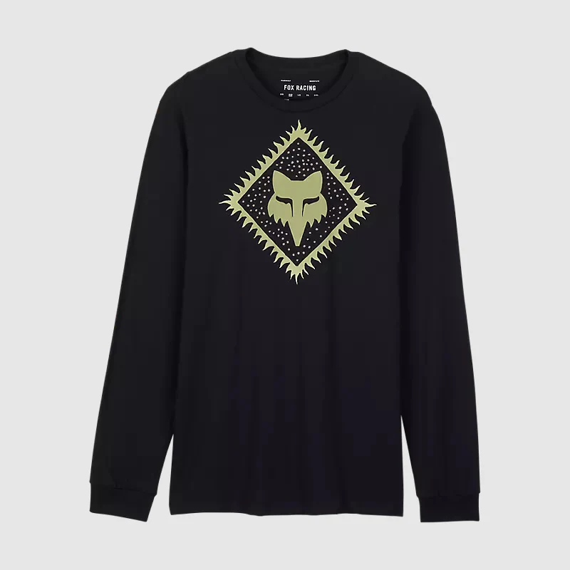 Polera Fox Lifestyle Leo Premium Manga Larga | Negro