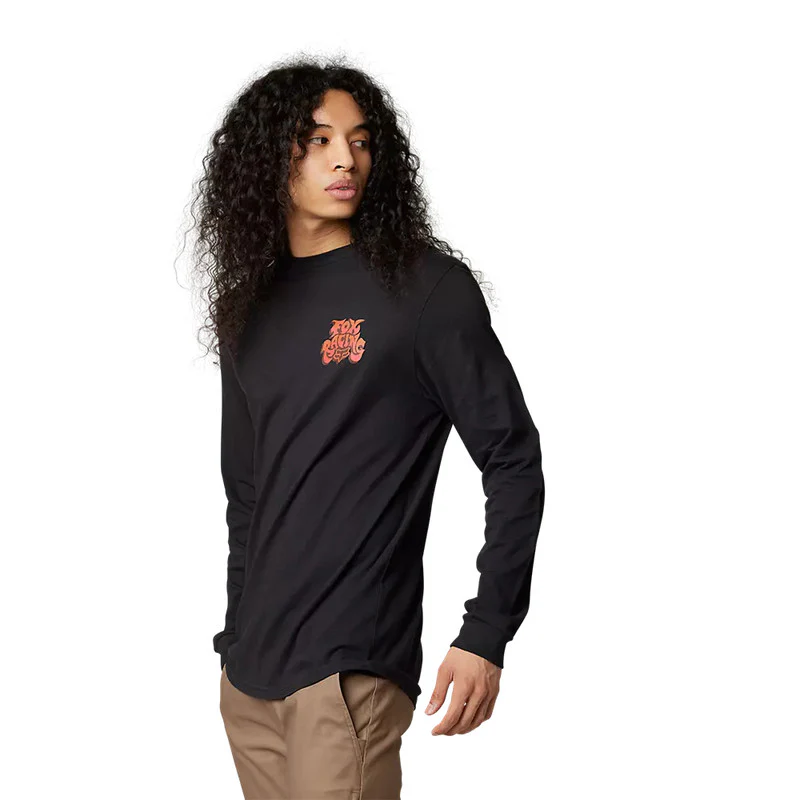 Polera Lifestyle Manga Larga Colel Negro Fox - Image 2