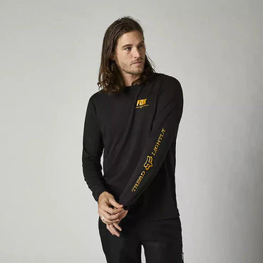 Polera Lifestyle Manga Larga Tread Lightly Negro Fox Racing