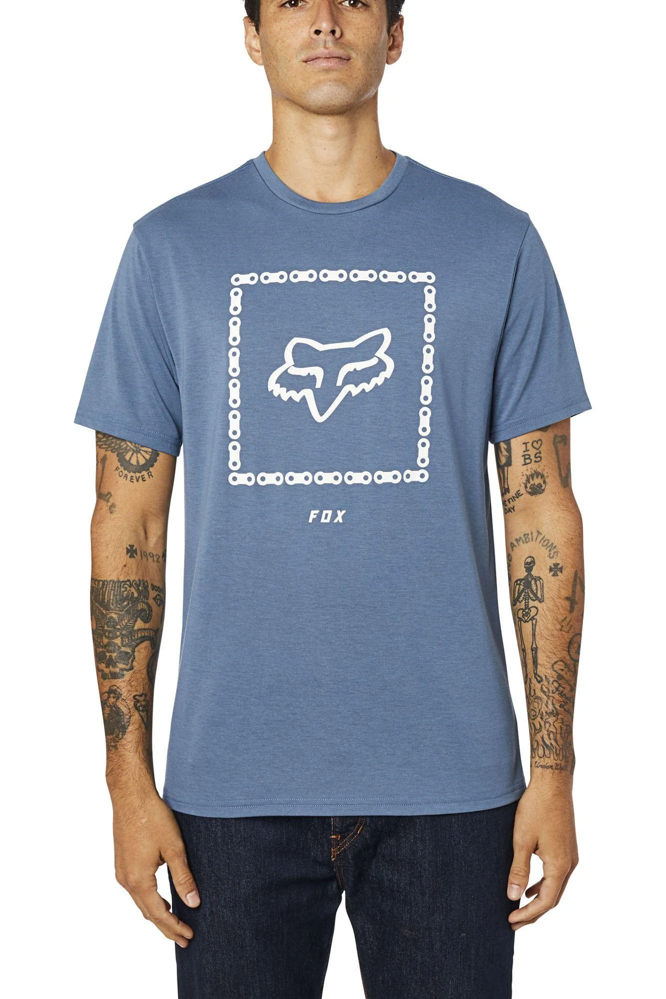 Polera Lifestyle Missing Link Azul Fox Racing - Image 2