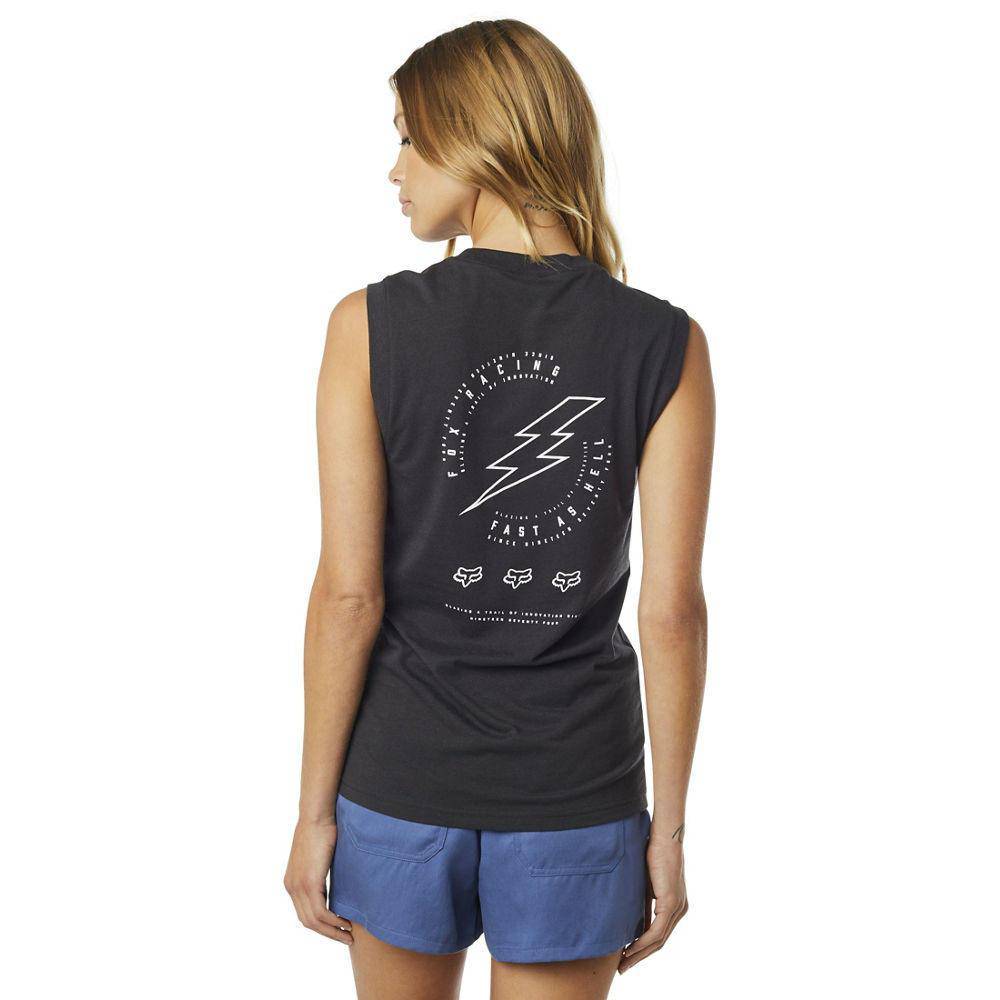 Polera Lifestyle Mujer Boltergeist Negro Fox Racing. - Image 3