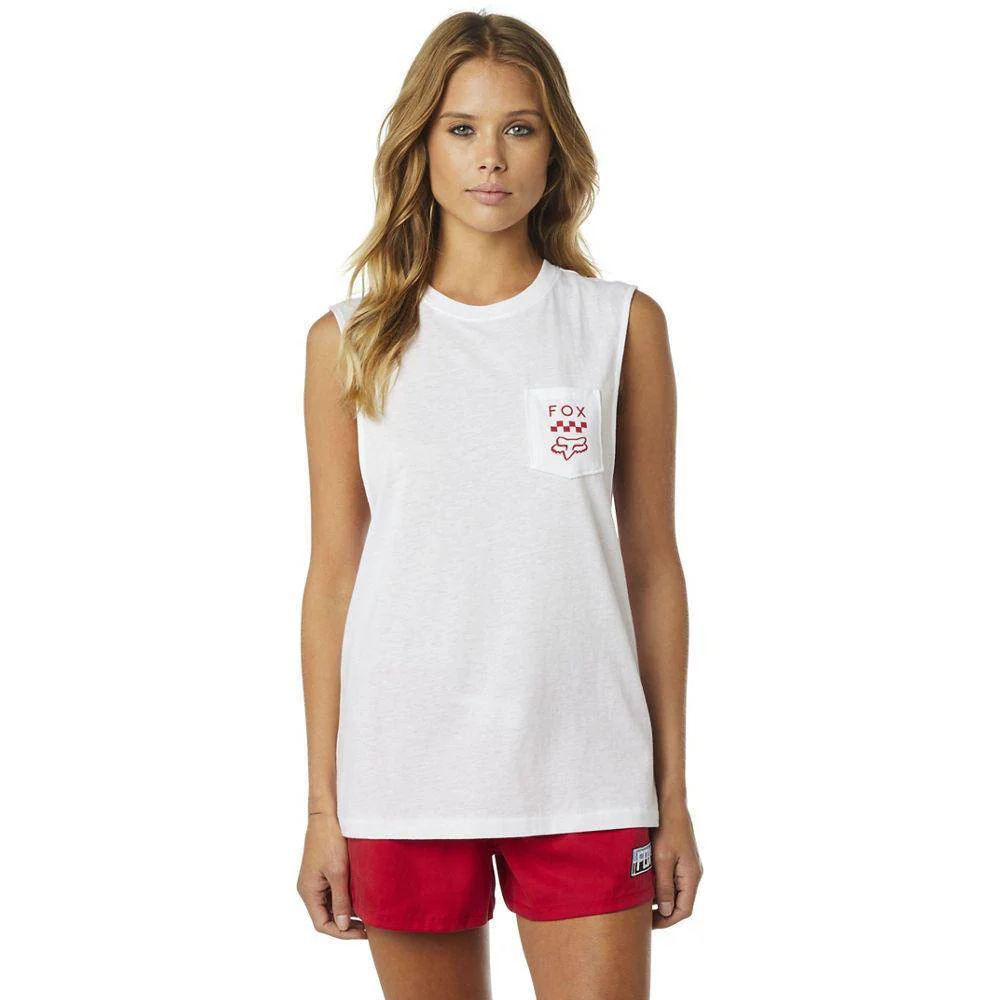 Polera Lifestyle Mujer Check Yourself Blanco Fox Racing.