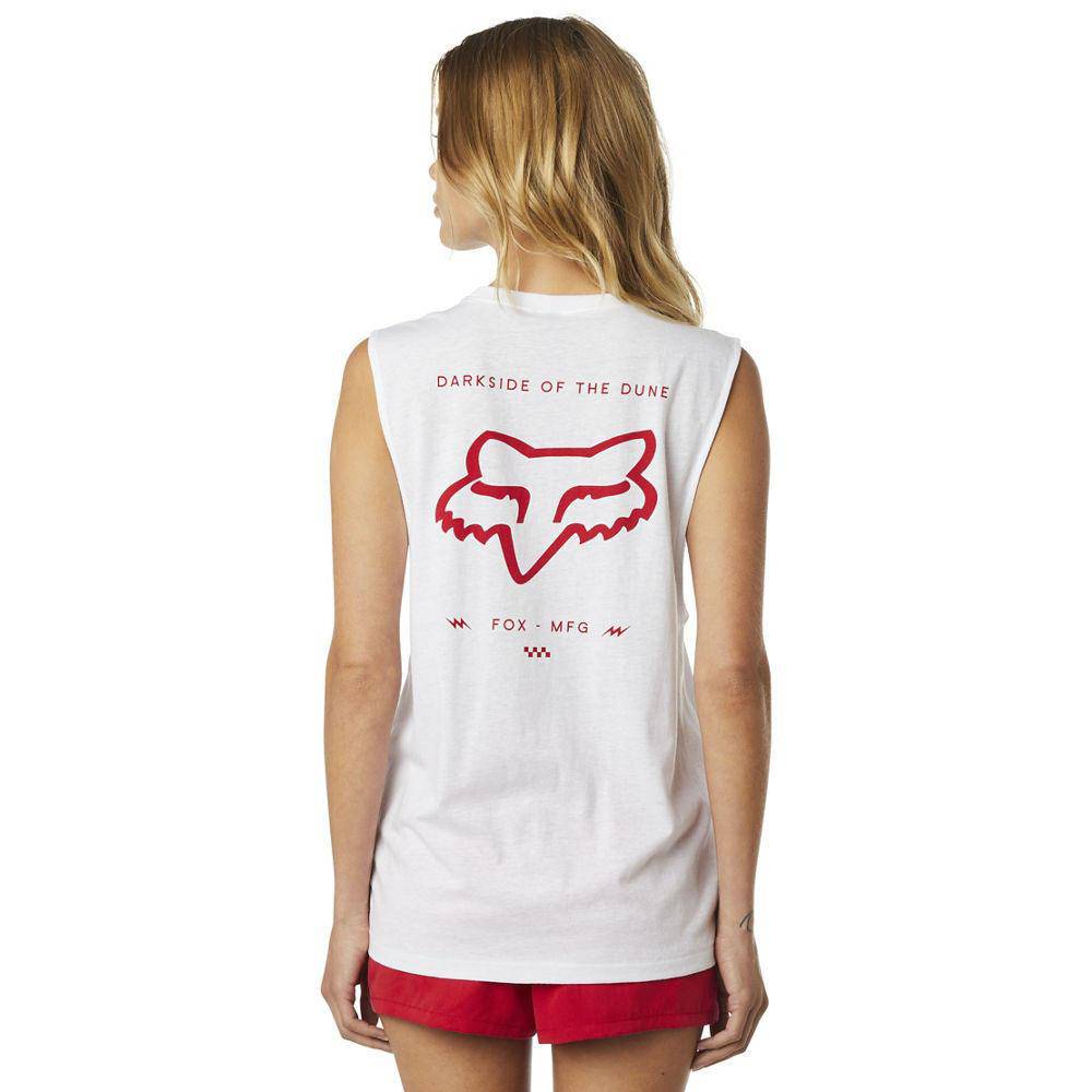 Polera Lifestyle Mujer Check Yourself Blanco Fox Racing. - Image 3