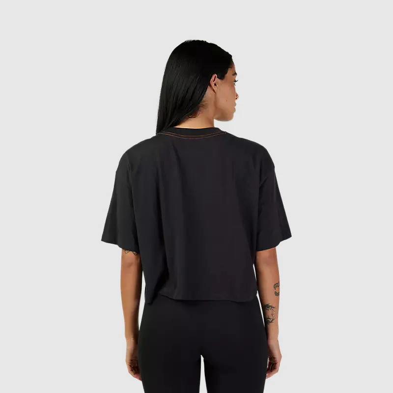 Polera Lifestyle Mujer Cienega Crop Negro Fox - Image 2