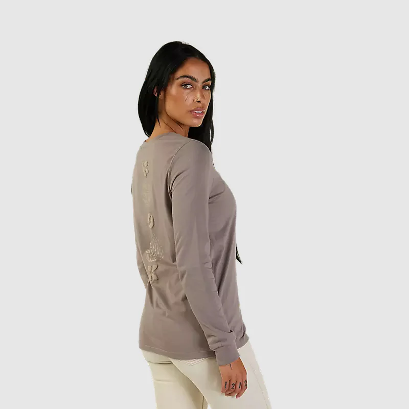 Polera Lifestyle Mujer Sensory Manga Larga Beige Fox - Image 3