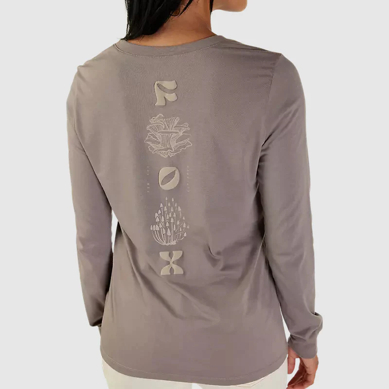 Polera Lifestyle Mujer Sensory Manga Larga Beige Fox - Image 4