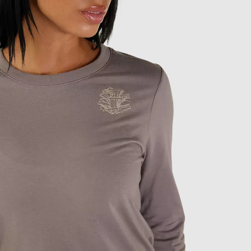 Polera Lifestyle Mujer Sensory Manga Larga Beige Fox - Image 5