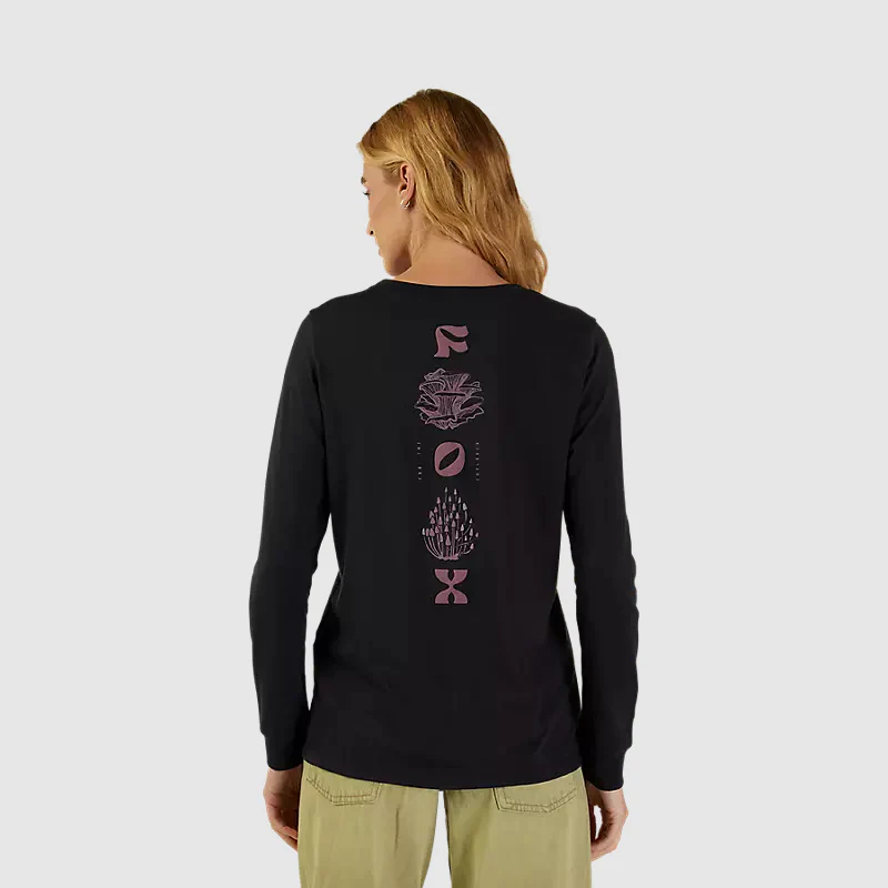 Polera Lifestyle Mujer Sensory Manga Larga Negro Fox - Image 2