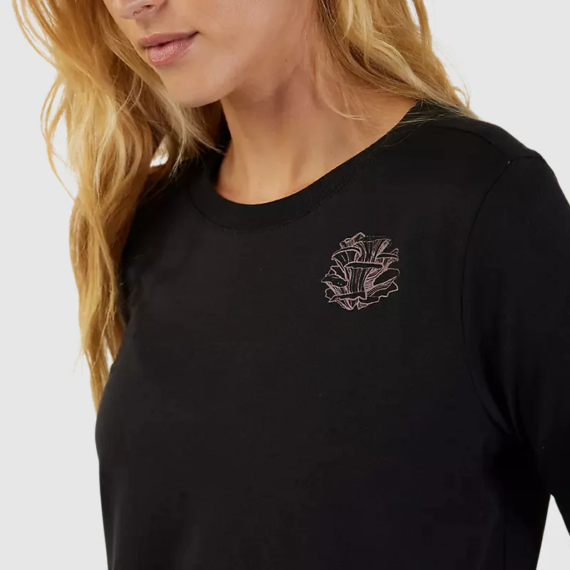 Polera Lifestyle Mujer Sensory Manga Larga Negro Fox - Image 3