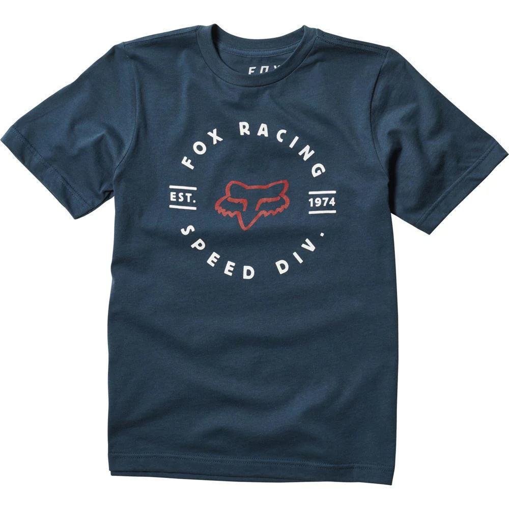 Polera Lifestyle Niño Clocked Out Azul Fox Racing