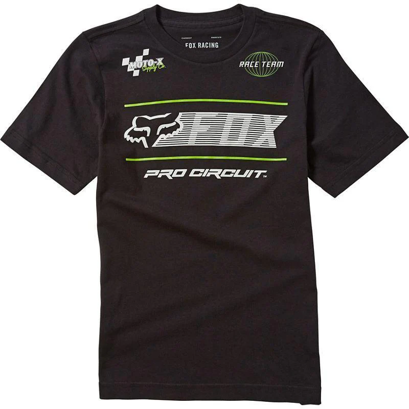 Polera Lifestyle Niño Pro Circuit Negro Fox Racing
