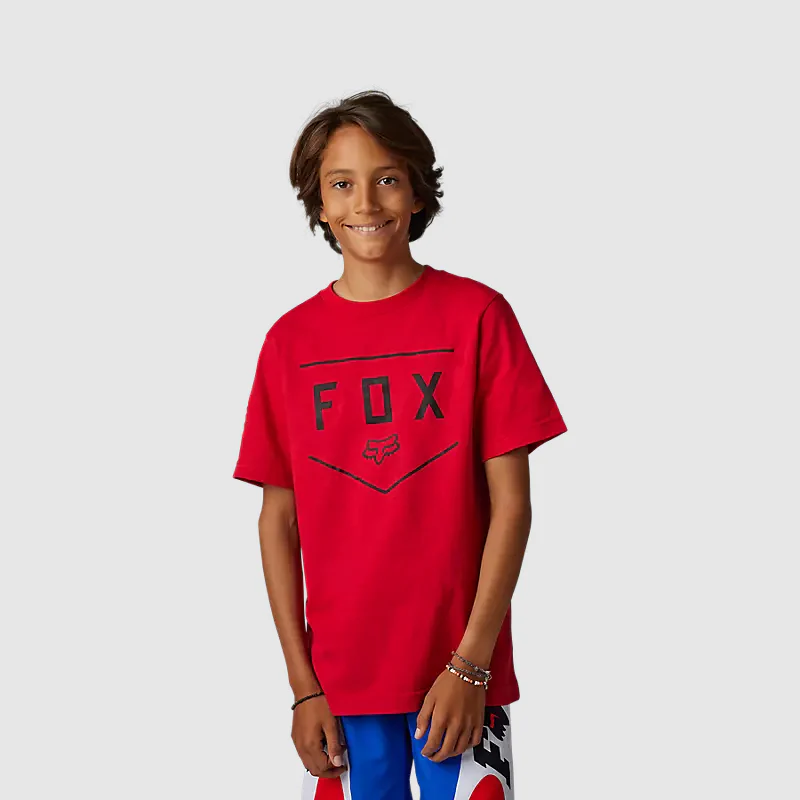 Polera Lifestyle Niño Shield Rojo Fox