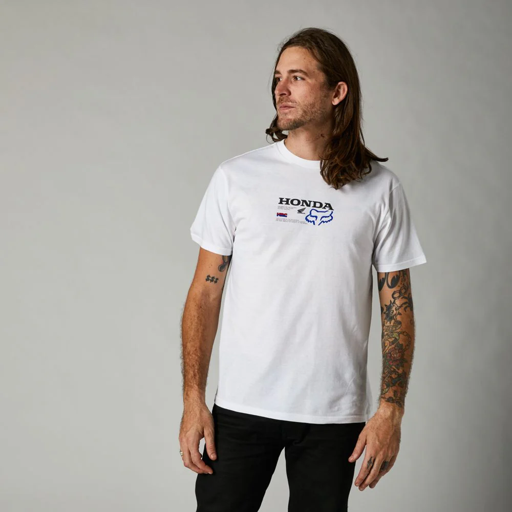 Polera Lifestyle Premium Honda Blanco Fox Racing