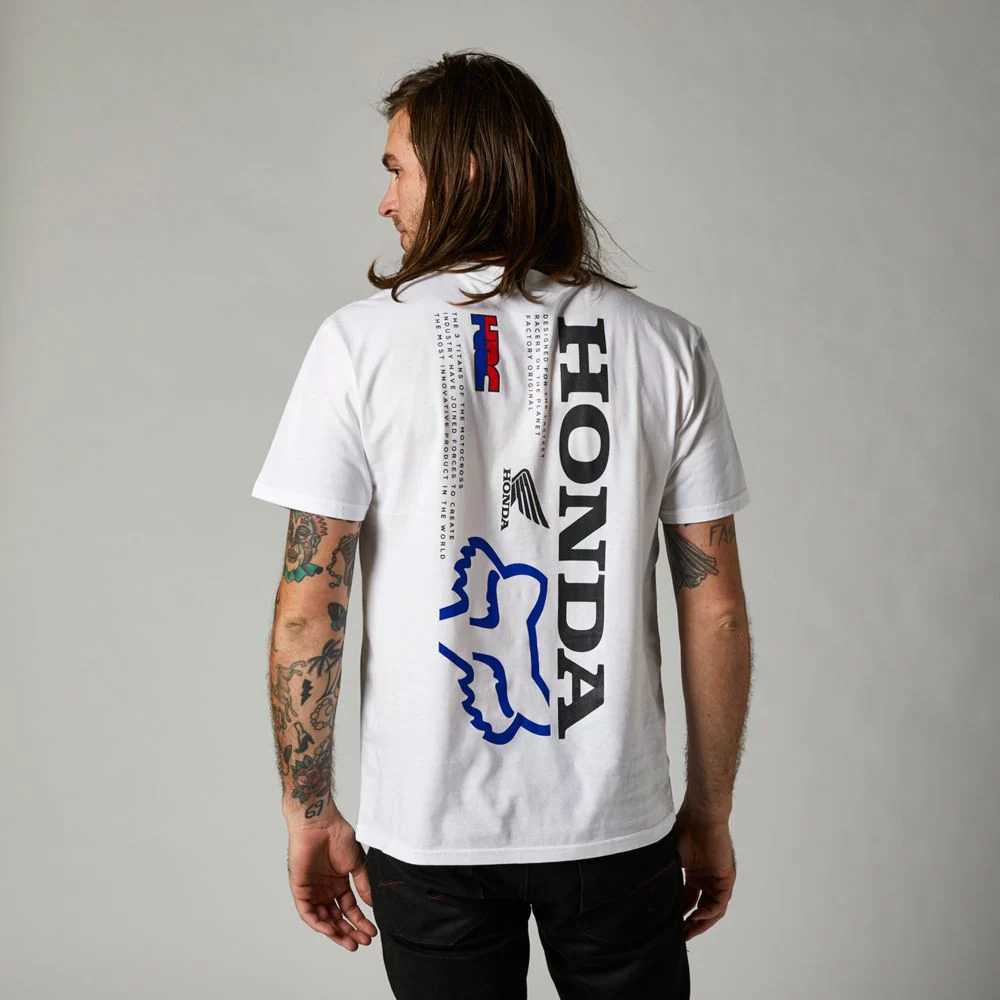 Polera Lifestyle Premium Honda Blanco Fox Racing - Image 2