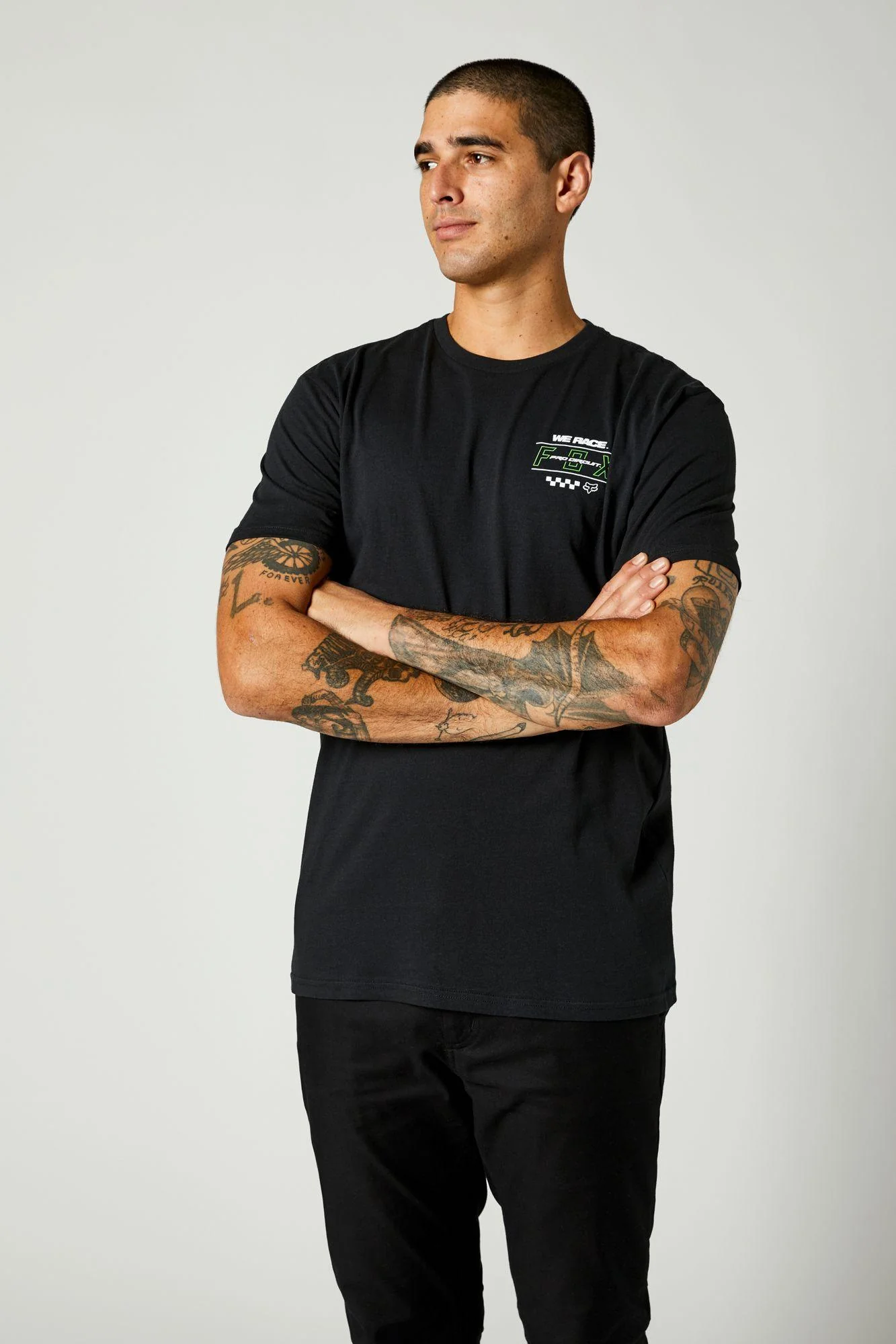 Polera Lifestyle Pro Circuit Premium Negro Fox Racing - Image 3