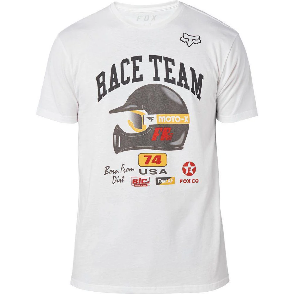 Polera Lifestyle Speedway Premium Blanco Fox Racing.
