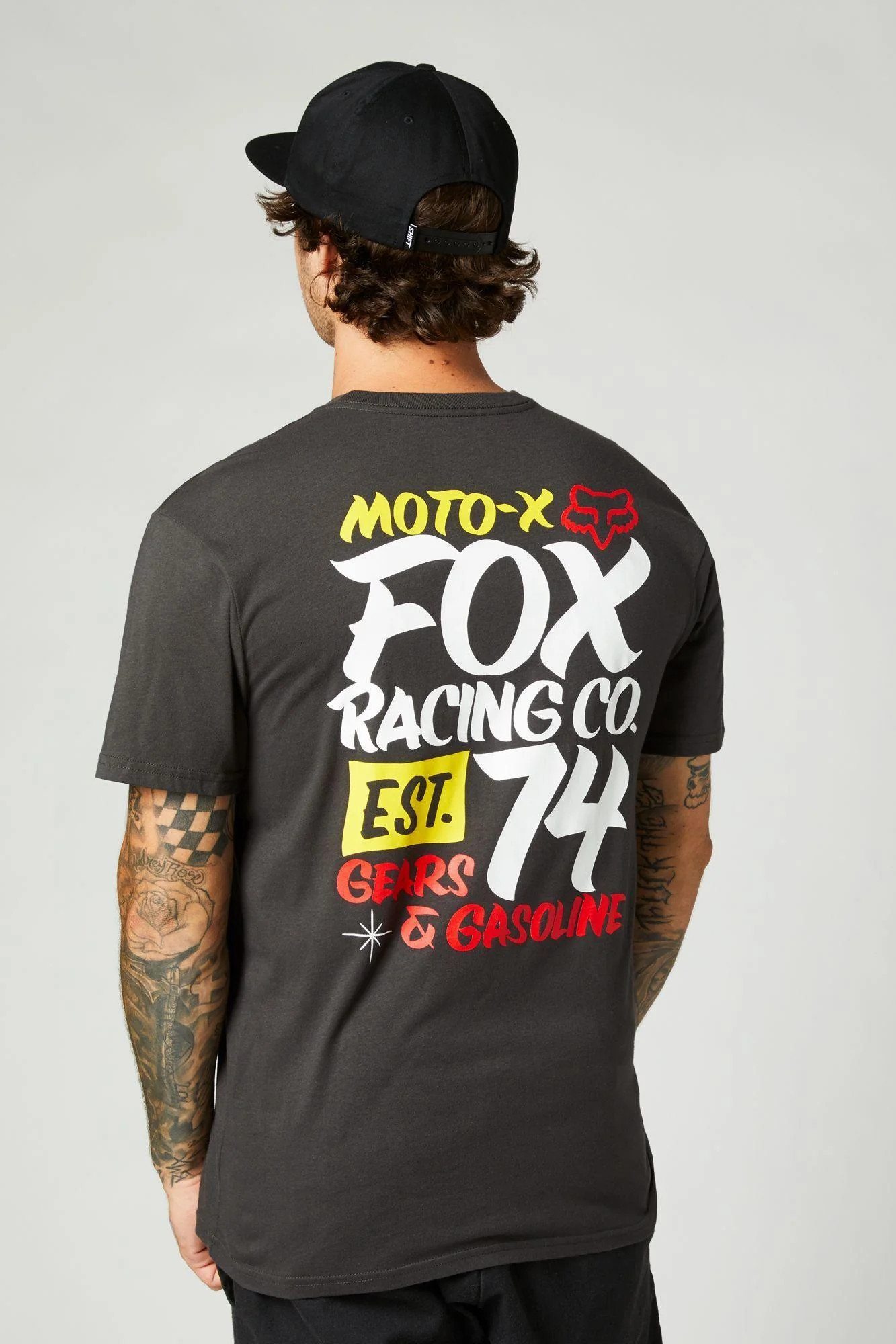 Polera Lifestyle Traditional Premium Negro Vintage Fox Racing - Image 2