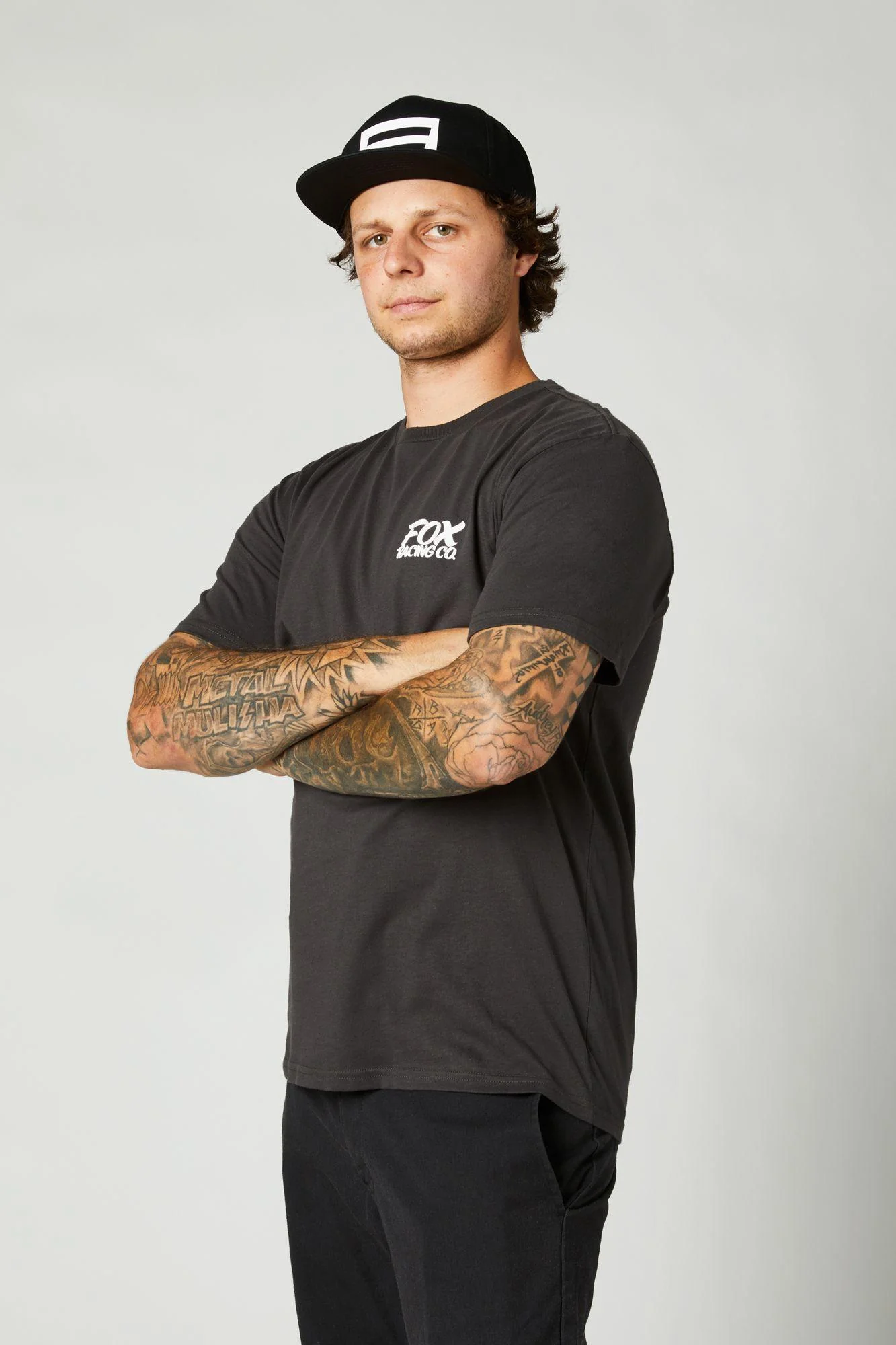 Polera Lifestyle Traditional Premium Negro Vintage Fox Racing - Image 3