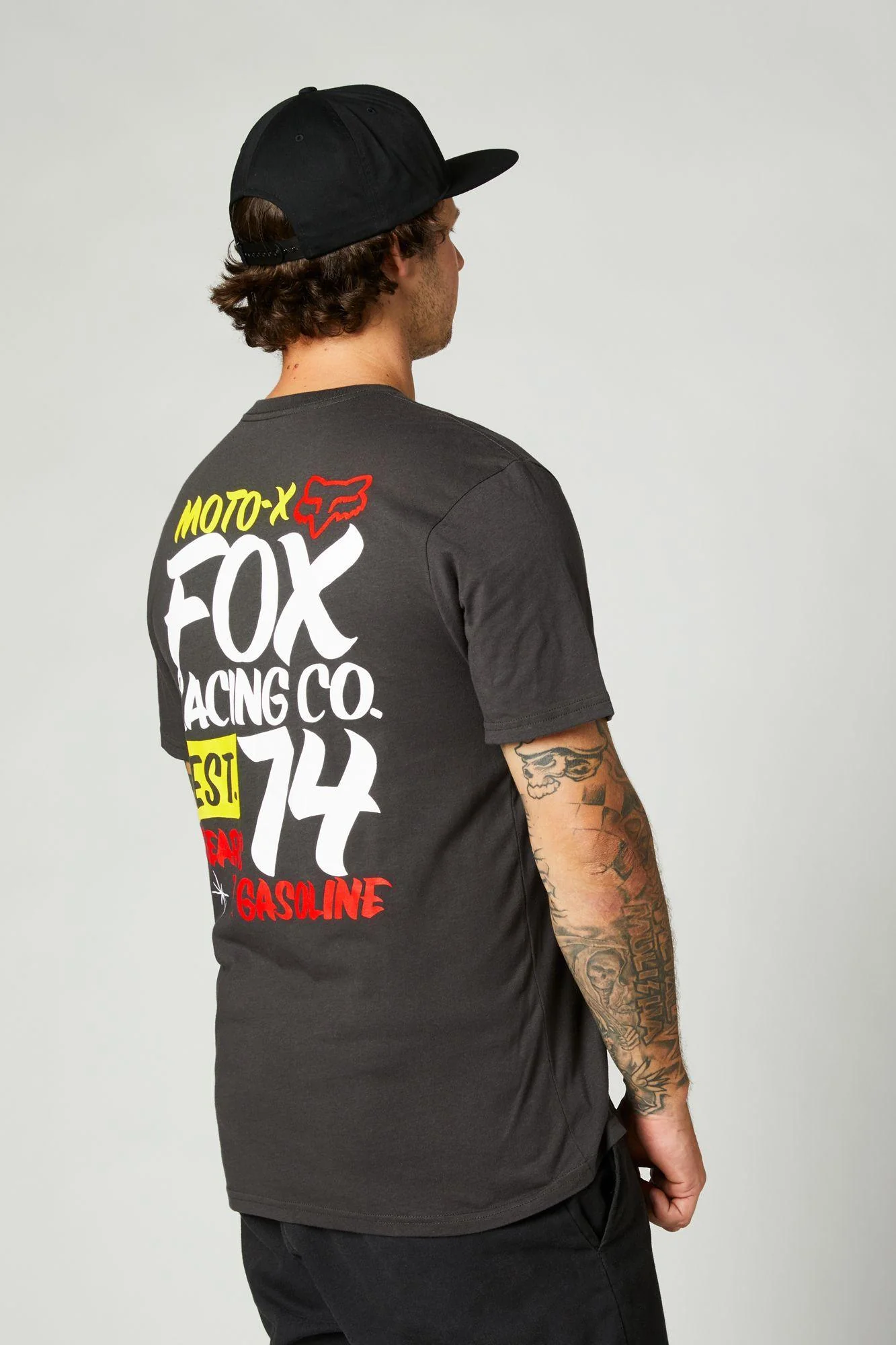 Polera Lifestyle Traditional Premium Negro Vintage Fox Racing - Image 4