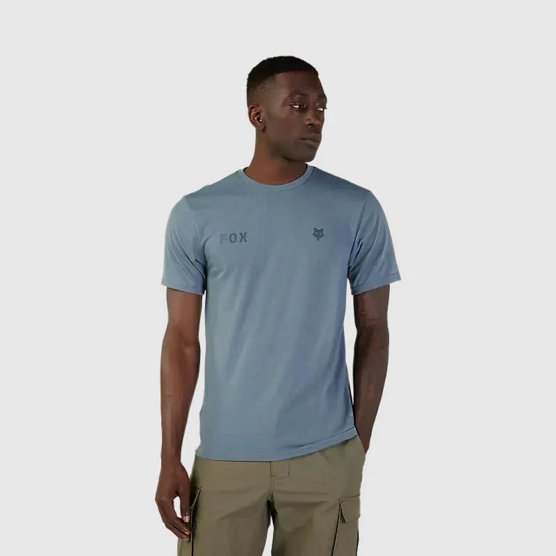 Polera Lifestyle Wordmark Azul Acero Fox - Image 3