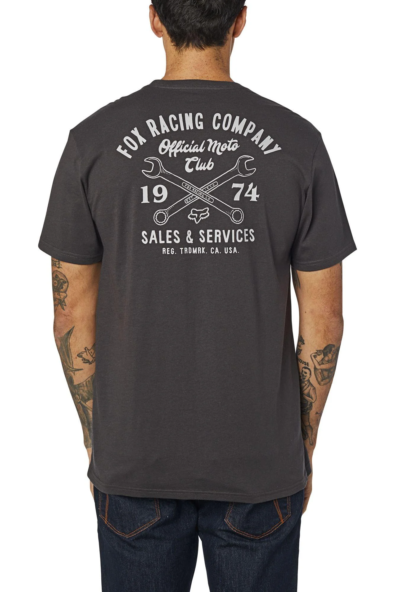 Polera Lifestyle Wrenched Pocket Negro Fox Racing - Image 3