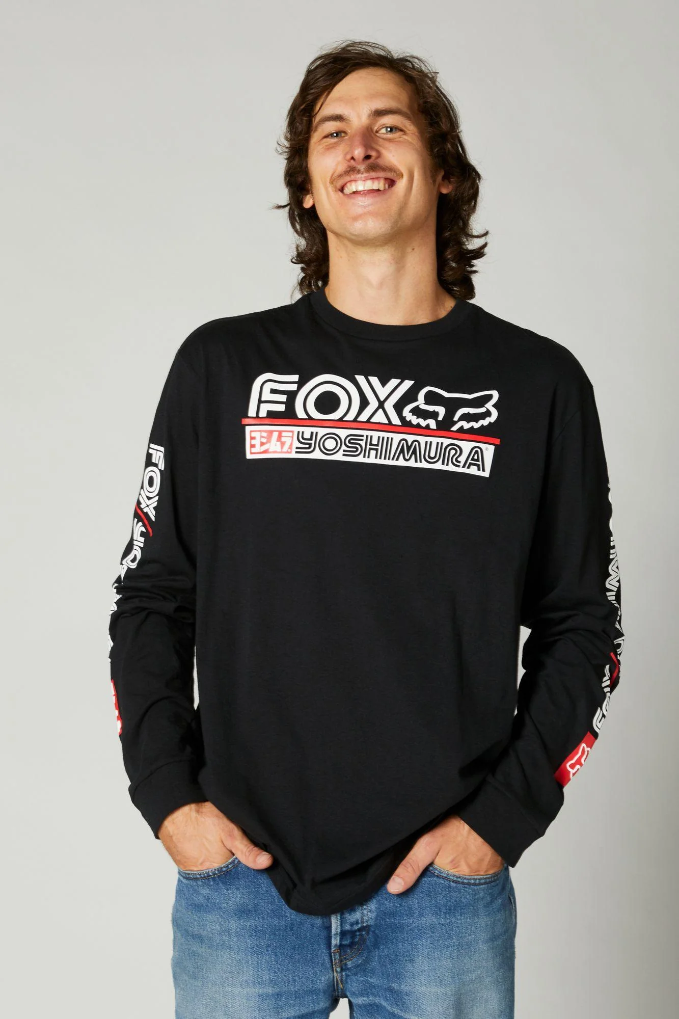Polera Lifestyle Yoshimura Negro Fox Racing - Image 2