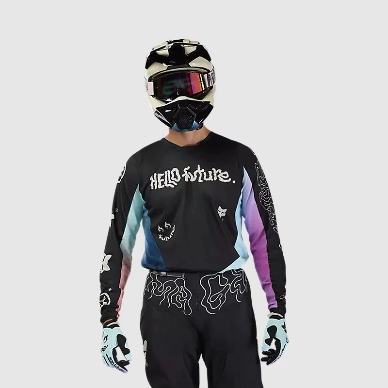 Polera Moto 180 Hello Future Negro Fox - Image 3