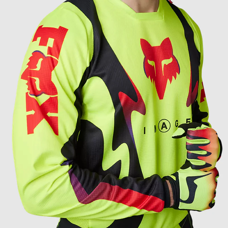 Polera Moto 180 Kozmik Amarillo/Negro Fox - Image 5