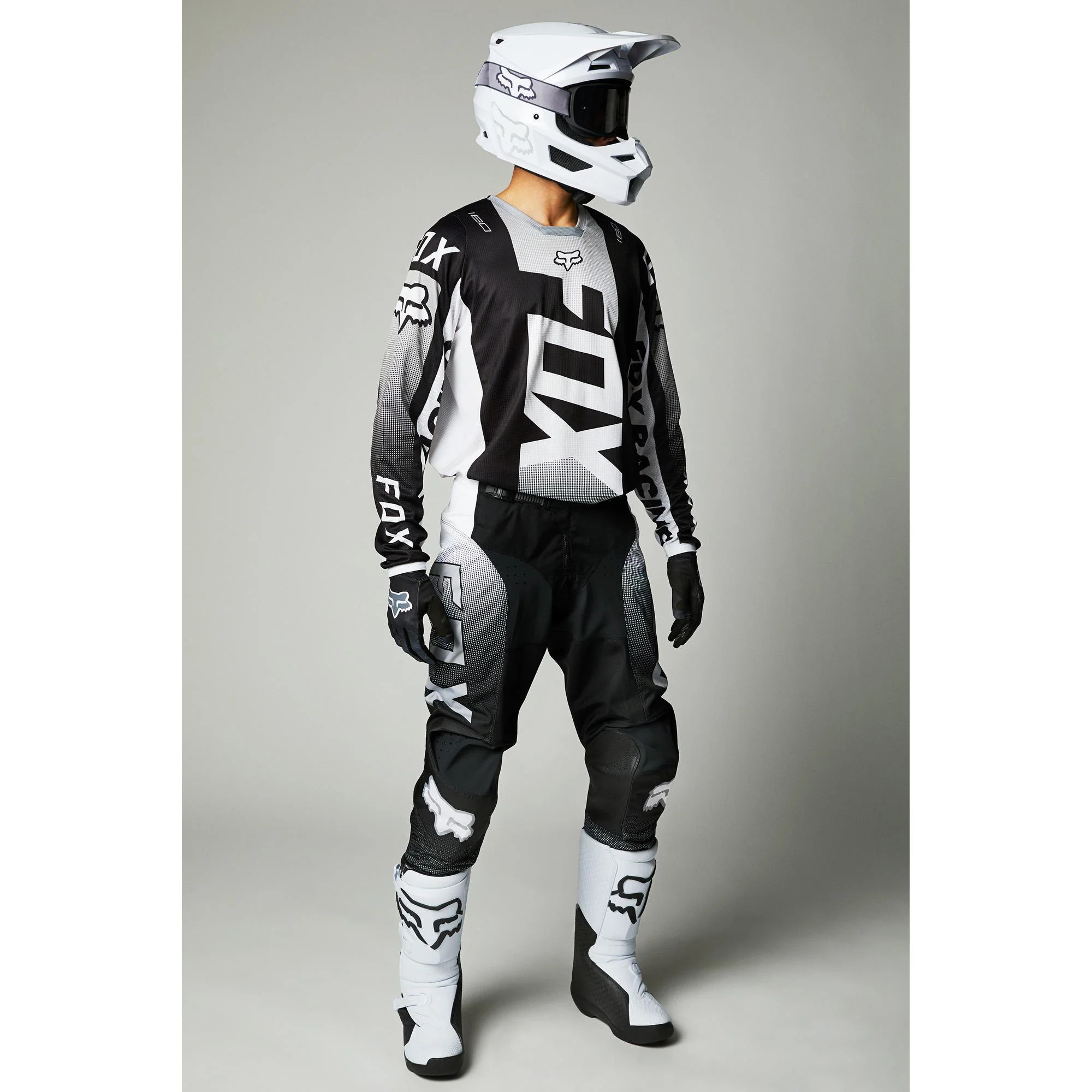 Polera Moto 180 Oktiv Negro/Blanco Fox Racing - Image 2